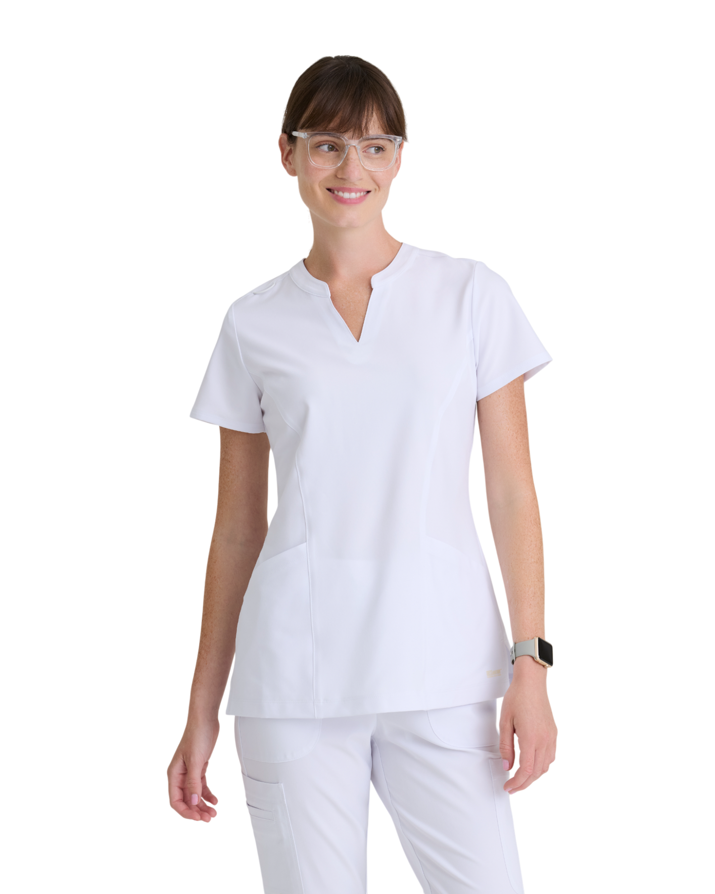 Haut à encolure en V, 2 poches pour femmes Grey's Anatomy Evolve #GSST298