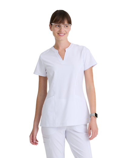 Haut à encolure en V, 2 poches pour femmes Grey's Anatomy Evolve #GSST298