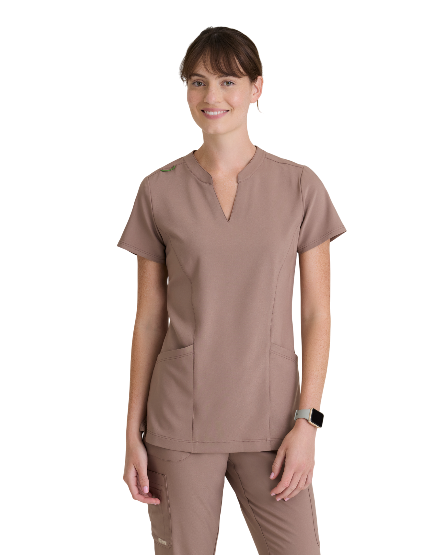 Haut à encolure en V, 2 poches pour femmes Grey's Anatomy Evolve #GSST298