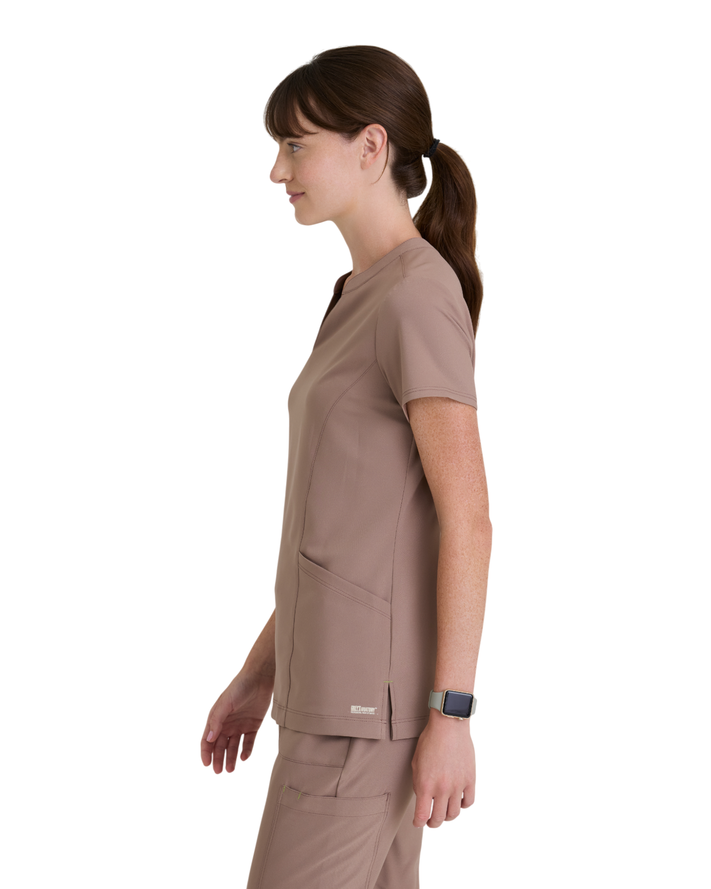 Haut à encolure en V, 2 poches pour femmes Grey's Anatomy Evolve #GSST298