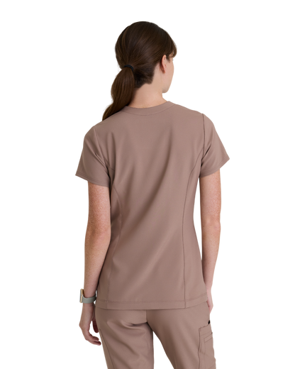 Haut à encolure en V, 2 poches pour femmes Grey's Anatomy Evolve #GSST298