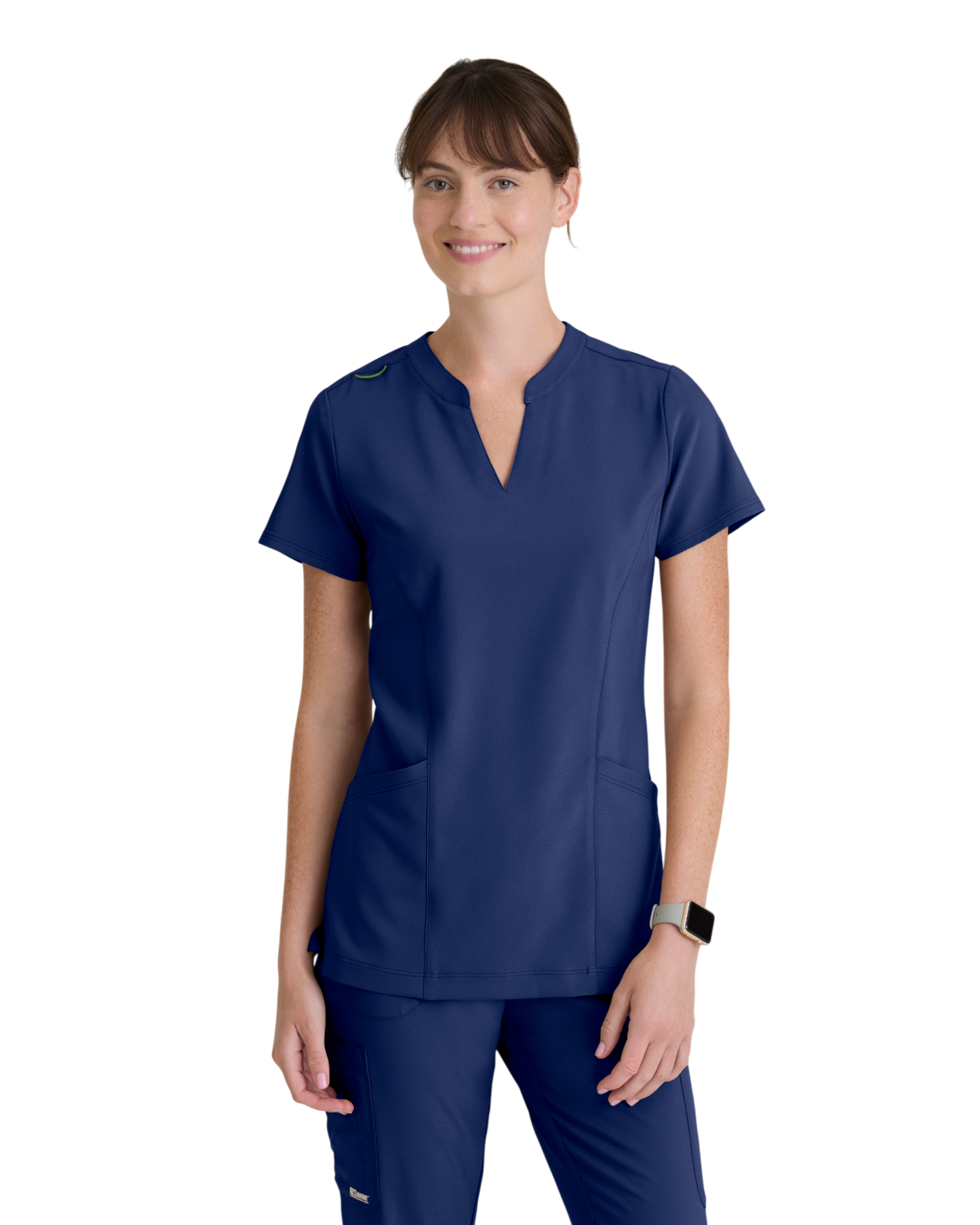 Haut à encolure en V, 2 poches pour femmes Grey's Anatomy Evolve #GSST298