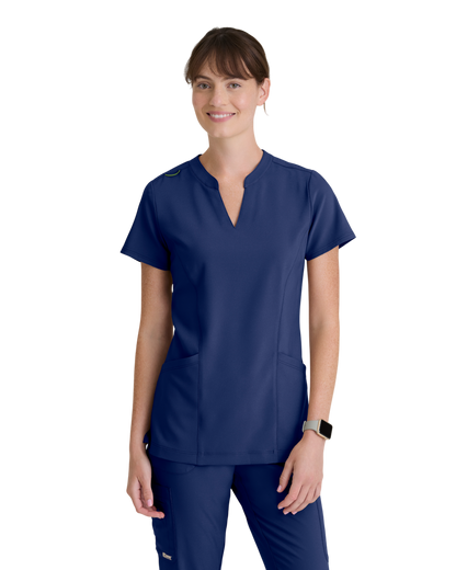 Haut à encolure en V, 2 poches pour femmes Grey's Anatomy Evolve #GSST298