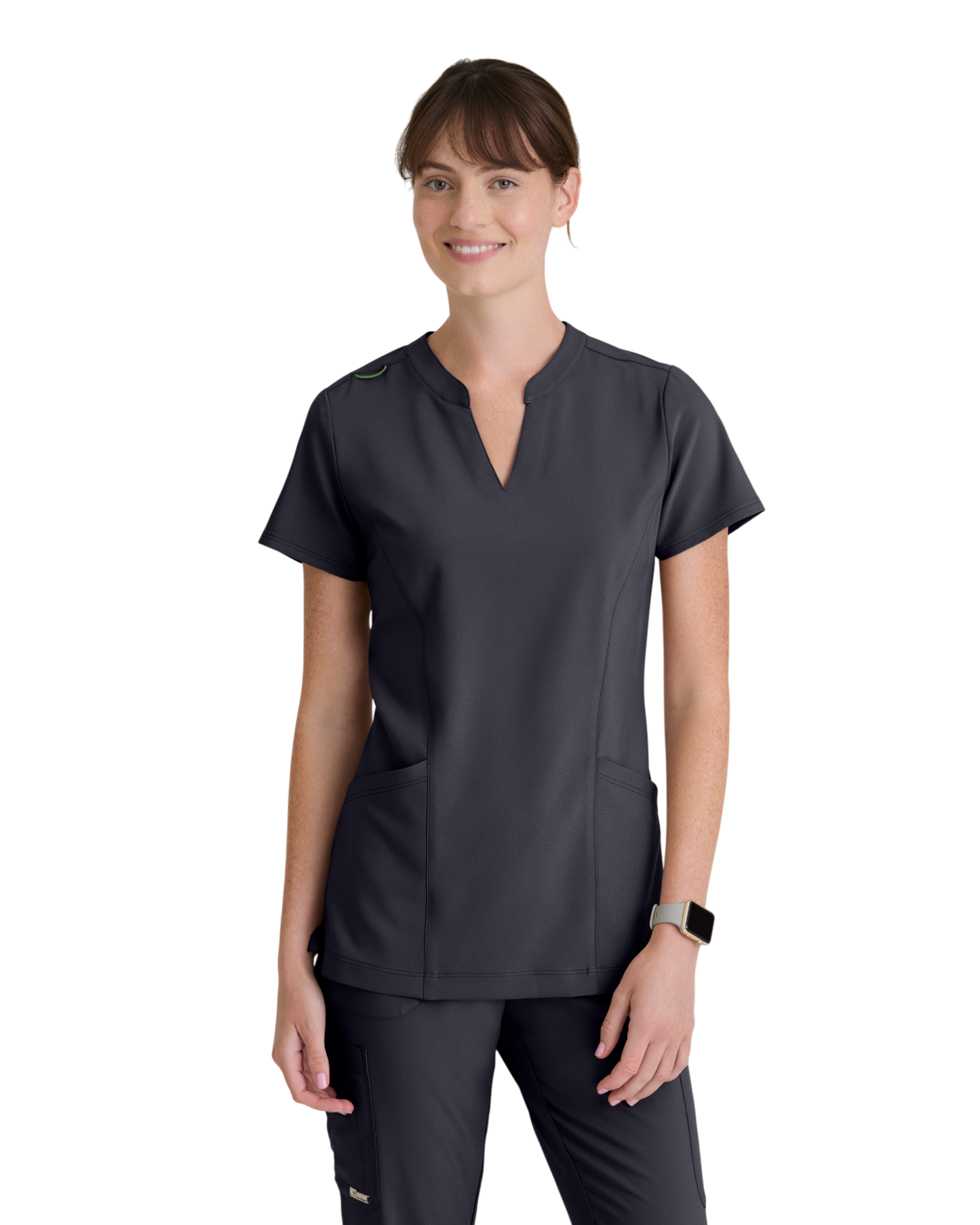 Haut à encolure en V, 2 poches pour femmes Grey's Anatomy Evolve #GSST298
