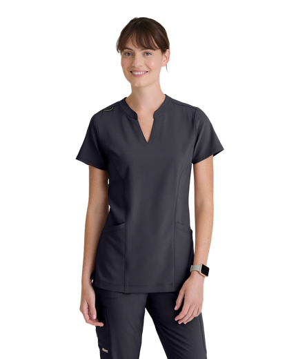 Haut à encolure en V, 2 poches pour femmes Grey's Anatomy Evolve #GSST298