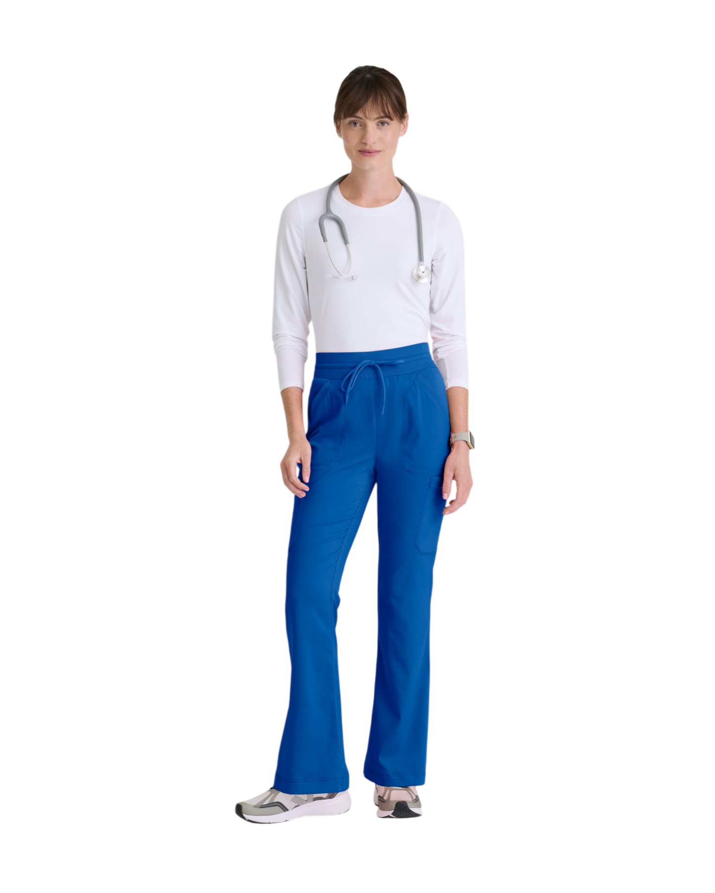 Pantalon ajusté et évasé à taille élastique et 7 poches pour femmes, spandex , Grey's Anatomy #GRSP722X(2XL&+)