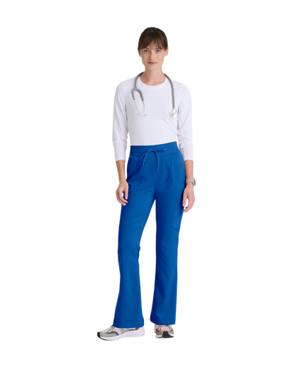 Pantalon ajusté et évasé à taille élastique et 7 poches pour femmes, spandex , Grey's Anatomy #GRSP722X(2XL&+)