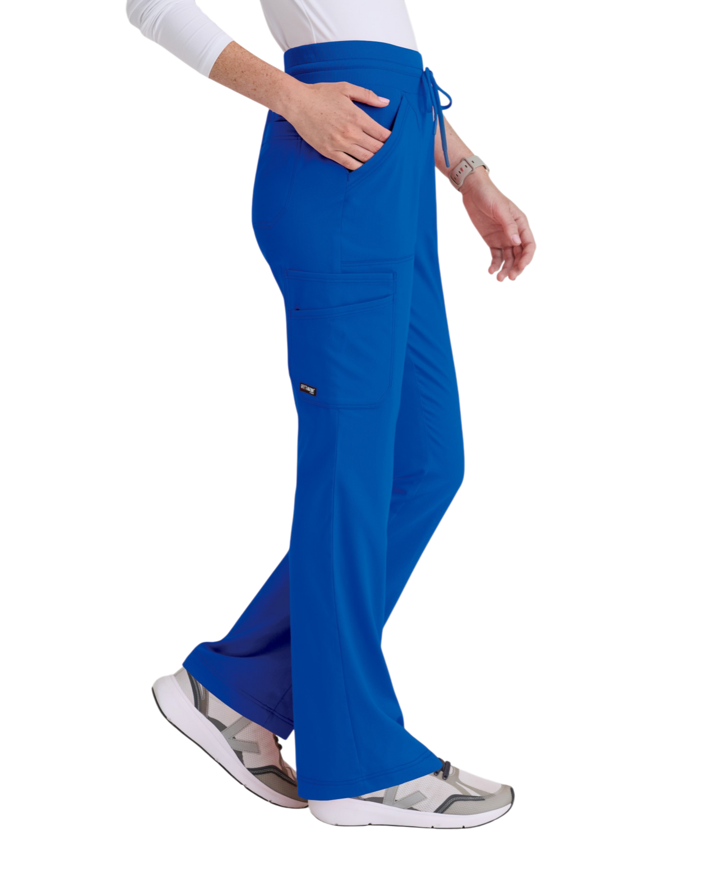 Pantalon ajusté et évasé à taille élastique et 7 poches pour femmes, spandex , Grey's Anatomy #GRSP722X(2XL&+)