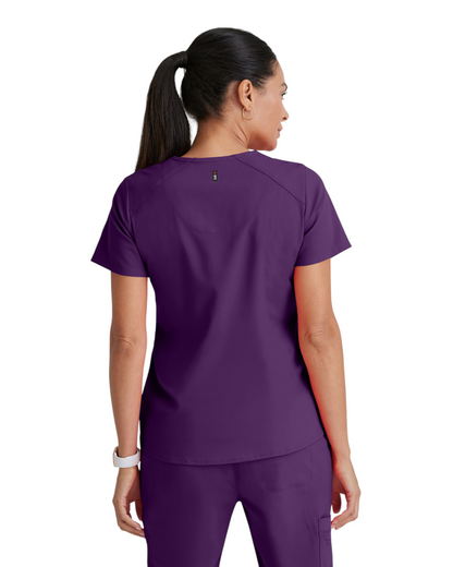 Grey's Anatomy Spandex Strech V-Neck Emma Top #GRST011X (2XL &+)