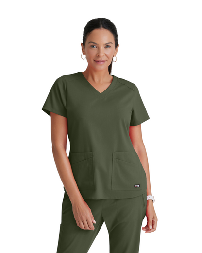 Grey's Anatomy Spandex Strech V-Neck Emma Top #GRST011
