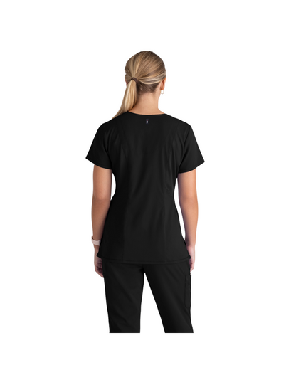 Serena V-neck top Grey's Anatomy Spandex Strech #GRST045X (2XL &+)