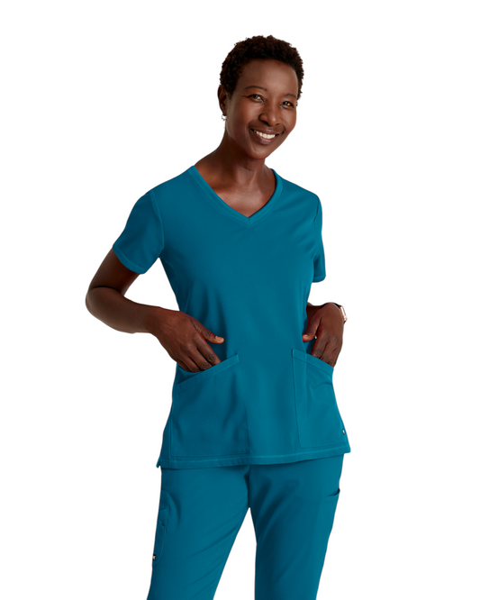 Serena V-neck top Grey's Anatomy Spandex Strech #GRST045