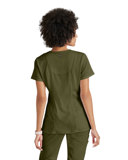 Serena V-neck top Grey's Anatomy Spandex Strech #GRST045X (2XL &+)