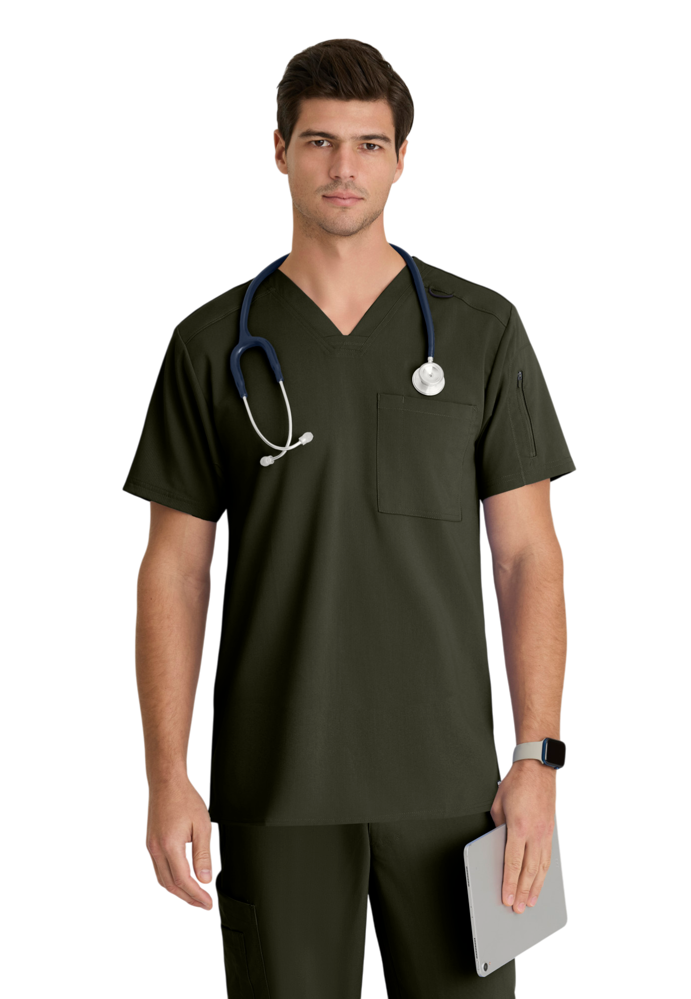 Haut Murphy col en V pour hommes Grey's Anatomy Spandex Strech #GRST079X (2XL &+)