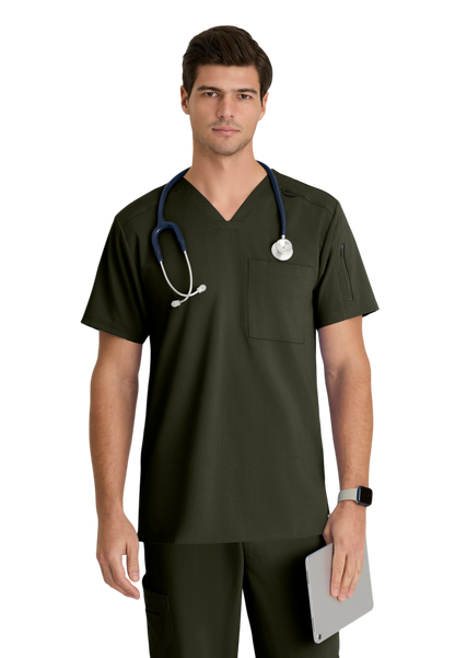 Haut Murphy col en V pour hommes Grey's Anatomy Spandex Strech #GRST079X (2XL &+)