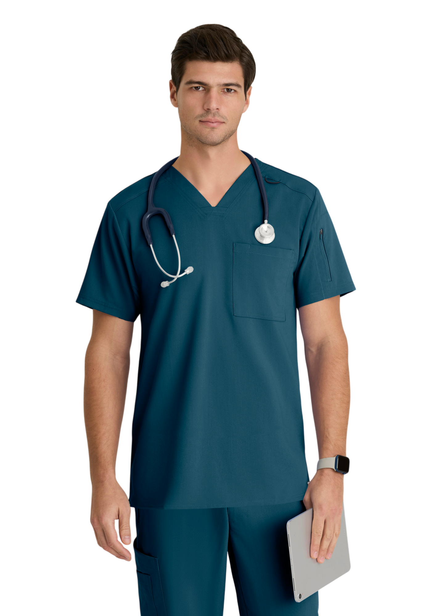 Haut Murphy col en V pour hommes Grey's Anatomy Spandex Strech #GRST079X (2XL &+)
