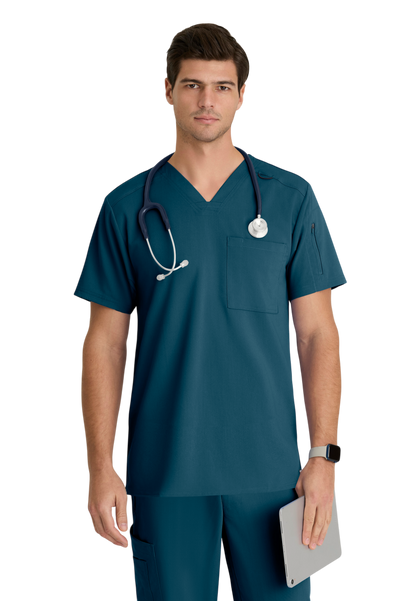 Haut Murphy col en V pour hommes Grey's Anatomy Spandex Strech #GRST079X (2XL &+)