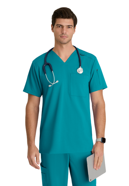 Haut Murphy col en V pour hommes Grey's Anatomy Spandex Strech #GRST079X (2XL &+)