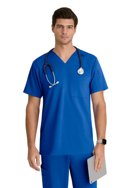 Haut Murphy col en V pour hommes Grey's Anatomy Spandex Strech #GRST079X (2XL &+)