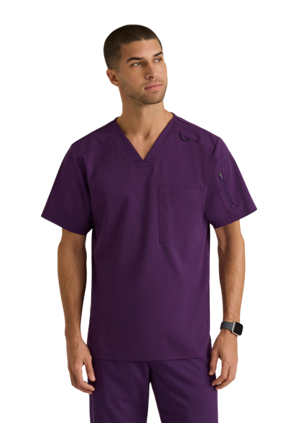 Grey's Anatomy Men's Spandex Stretch V-Neck Murphy Top #GRST079
