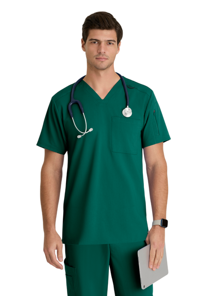 Grey's Anatomy Men's Spandex Stretch V-Neck Murphy Top #GRST079