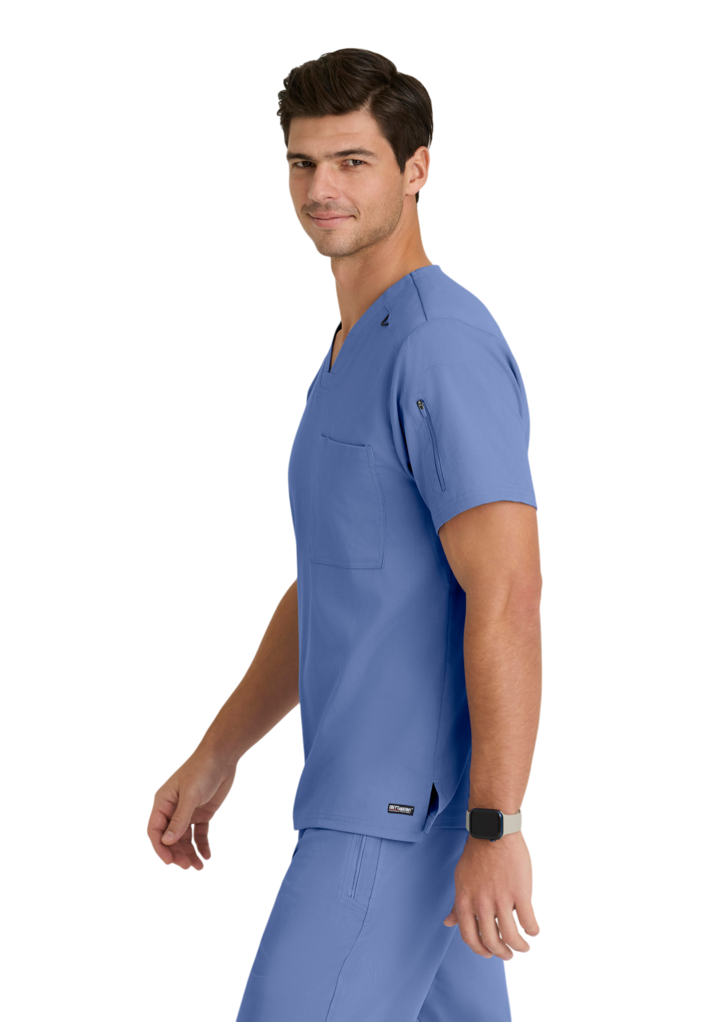Grey's Anatomy Men's Spandex Stretch V-Neck Murphy Top #GRST079