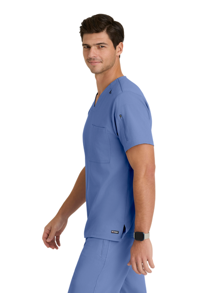 Haut Murphy col en V pour hommes Grey's Anatomy Spandex Strech #GRST079X (2XL &+)