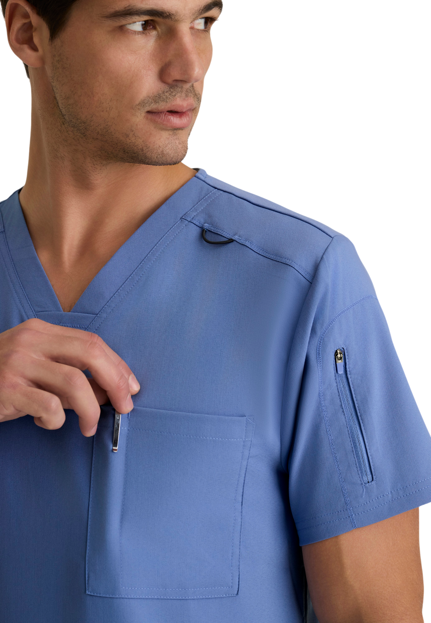 Grey's Anatomy Men's Spandex Stretch V-Neck Murphy Top #GRST079