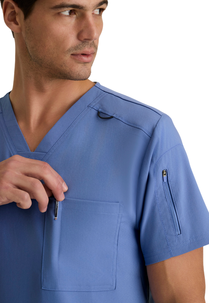 Haut Murphy col en V pour hommes Grey's Anatomy Spandex Strech #GRST079X (2XL &+)