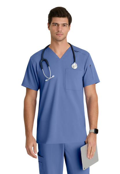 Haut Murphy col en V pour hommes Grey's Anatomy Spandex Strech #GRST079X (2XL &+)