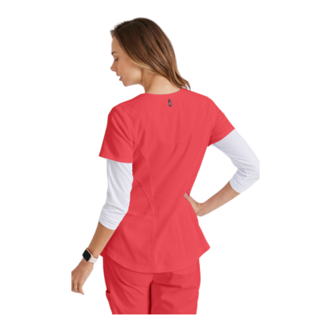Carly women's sport collar medical uniform top GRST124