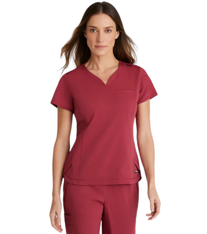 Grey's Anatomy Women's Spandex Stretch V-Neck Capri Top #GRST136