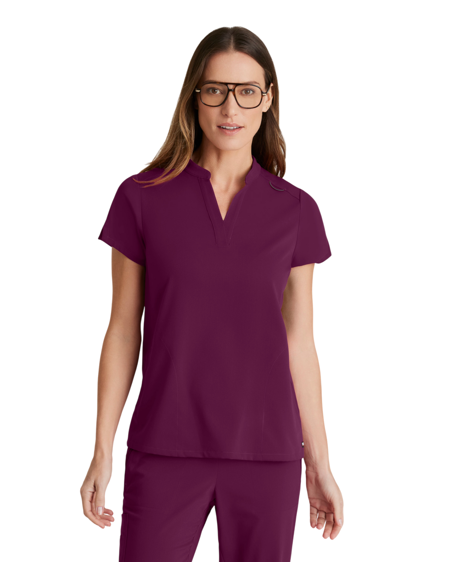 Haut à col montant et 2 poches pour femmes en spandex extensible Grey's Anatomy #GRST230X (2XL &+)