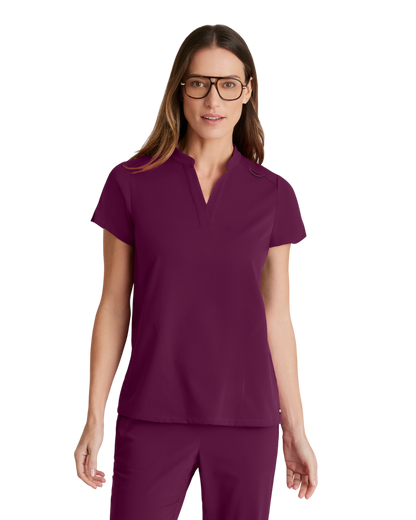 Haut à col montant et 2 poches pour femmes en spandex extensible Grey's Anatomy #GRST230X (2XL &+)