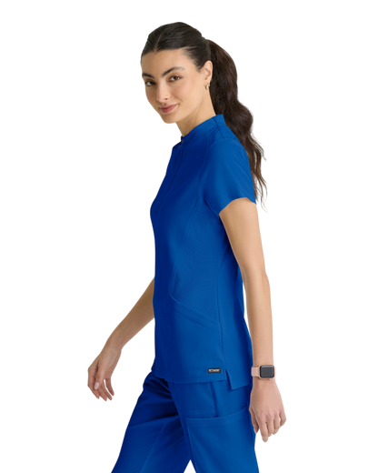 Haut tricoté  2 poches pour femmes, en spandex extensible, Grey's Anatomy #GRST292