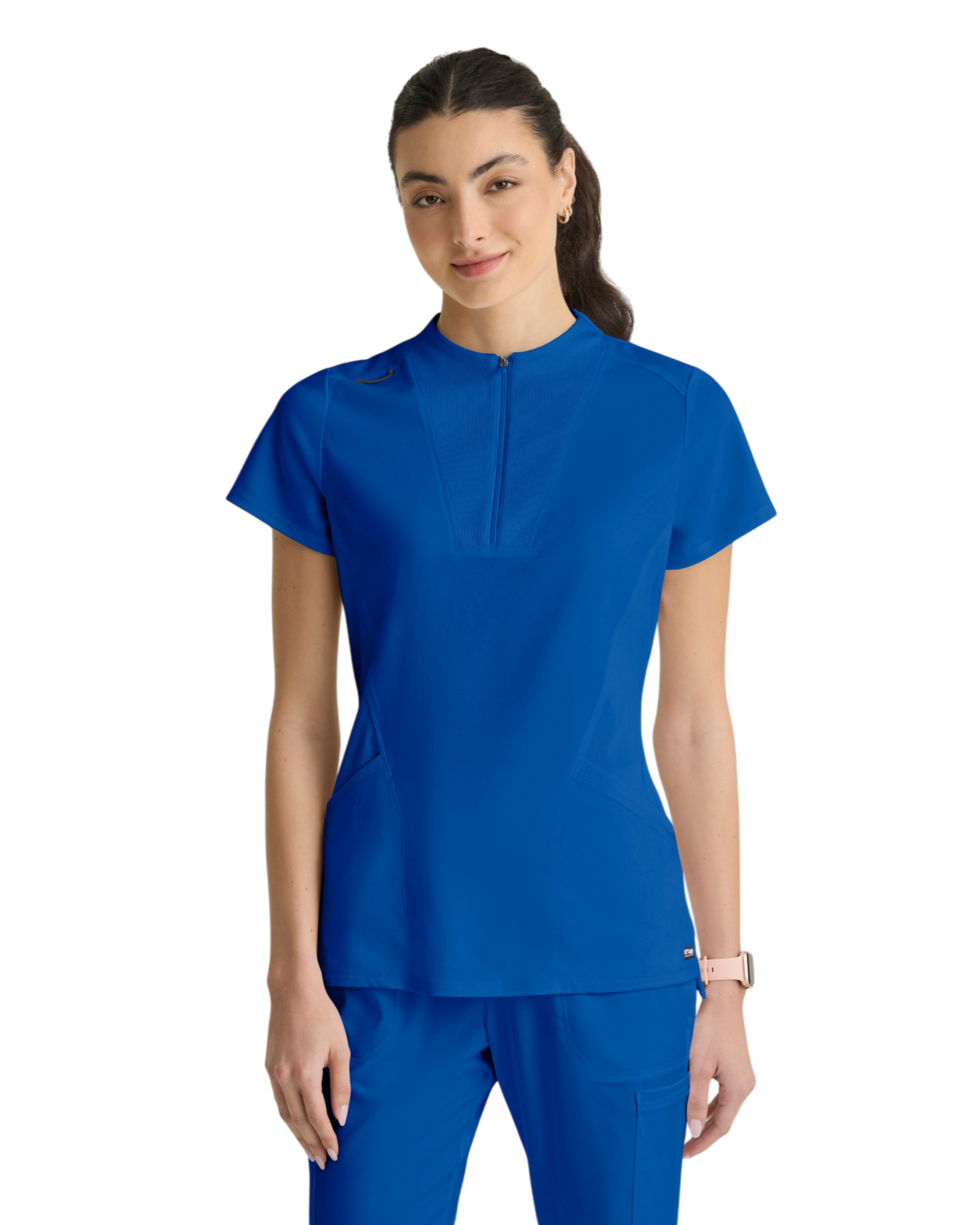 Haut tricoté  2 poches pour femmes, en spandex extensible, Grey's Anatomy #GRST292