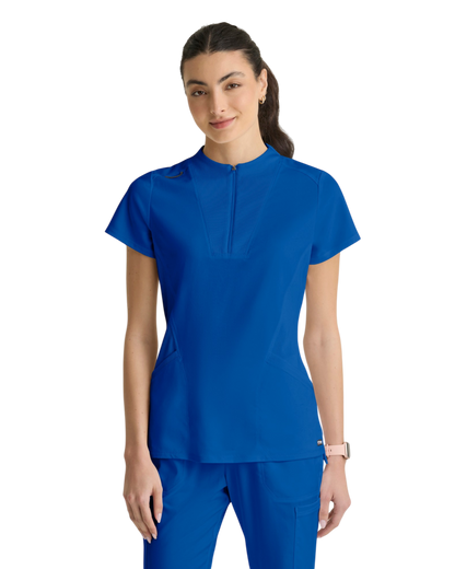 Haut tricoté  2 poches pour femmes, en spandex extensible, Grey's Anatomy #GRST292