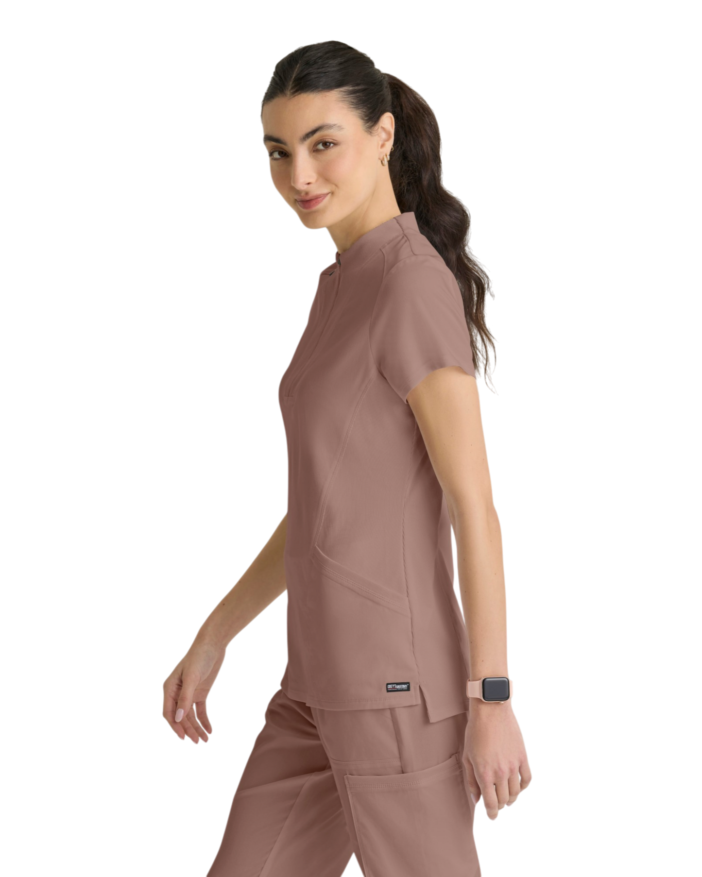 Haut tricoté  2 poches pour femmes, en spandex extensible, Grey's Anatomy #GRST292X (2XL&+)