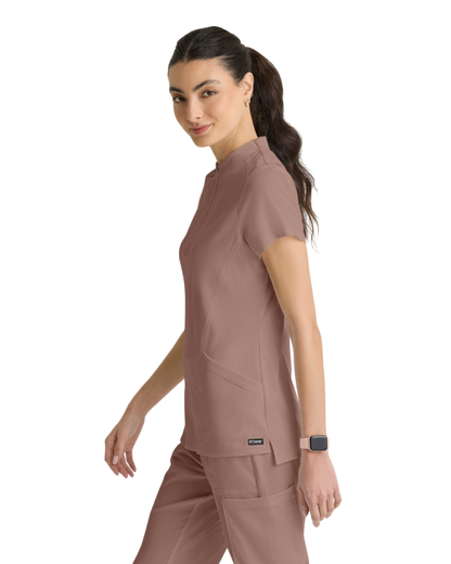 Haut tricoté  2 poches pour femmes, en spandex extensible, Grey's Anatomy #GRST292X (2XL&+)