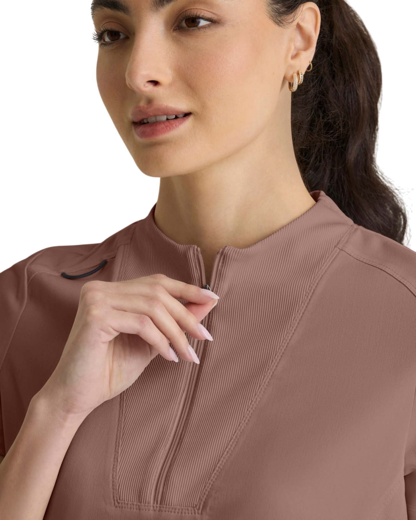 Haut tricoté  2 poches pour femmes, en spandex extensible, Grey's Anatomy #GRST292X (2XL&+)