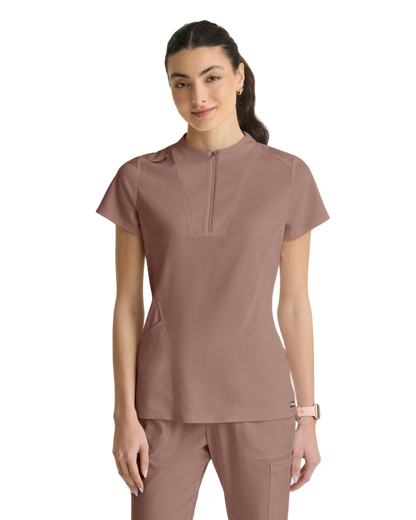 Haut tricoté  2 poches pour femmes, en spandex extensible, Grey's Anatomy #GRST292