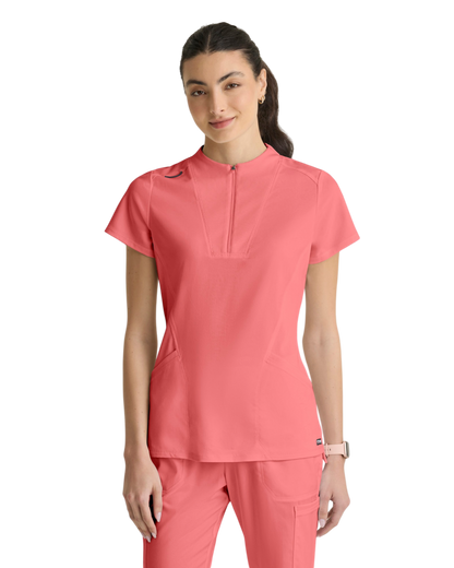 Haut tricoté  2 poches pour femmes, en spandex extensible, Grey's Anatomy #GRST292