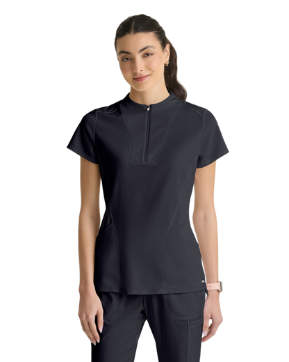 Haut tricoté  2 poches pour femmes, en spandex extensible, Grey's Anatomy #GRST292