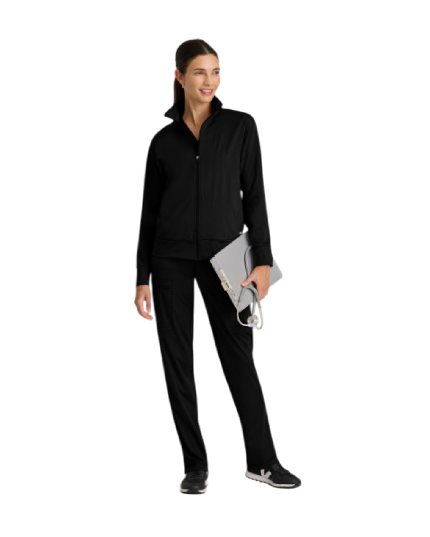 Grey's Anatomy knit Stretch women's ease 4-pocket drop-shoulder warm-up jacket #GRSW923