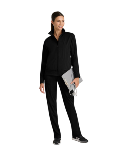 Grey's Anatomy knit Stretch women's ease 4-pocket drop-shoulder warm-up jacket #GRSW923