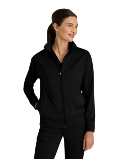 Grey's Anatomy knit Stretch women's ease 4-pocket drop-shoulder warm-up jacket #GRSW923