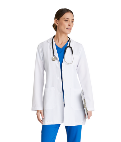 Sarrau blanc manches longues pour femme #2405-IRCUS-LOGO + NOM