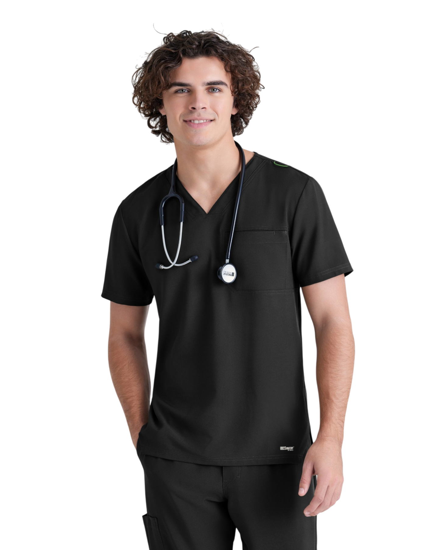 Haut à col en V et passepoil Grey's Anatomy Evolve  #GSST179X (2XL &+)