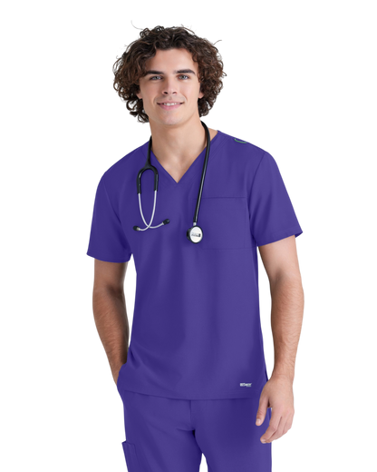 Haut à col en V et passepoil Grey's Anatomy Evolve  #GSST179X (2XL &+)