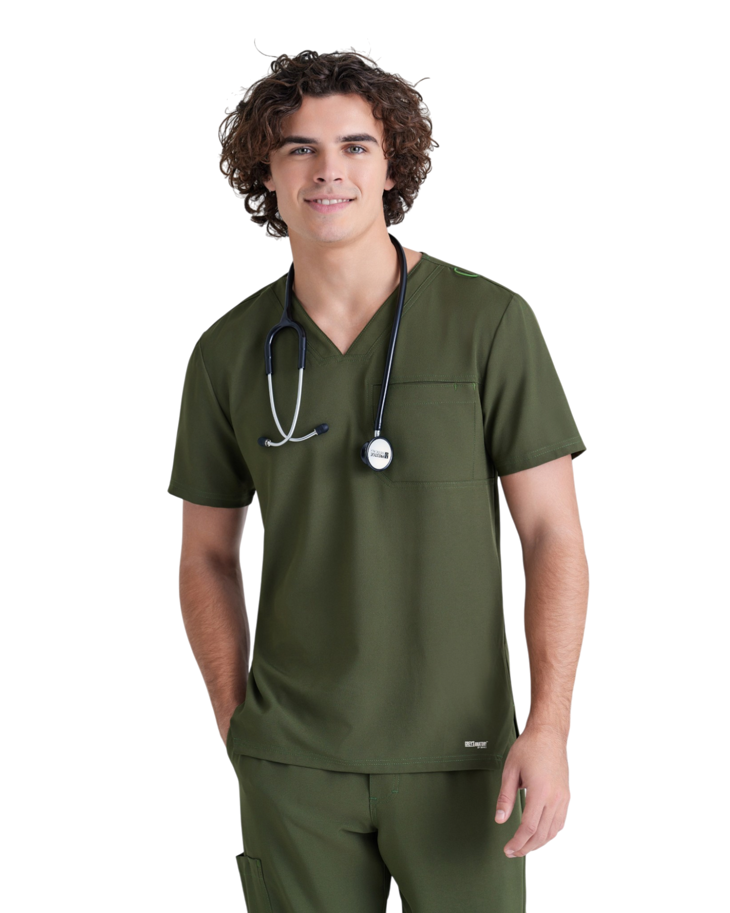 Haut à col en V et passepoil Grey's Anatomy Evolve  #GSST179X (2XL &+)